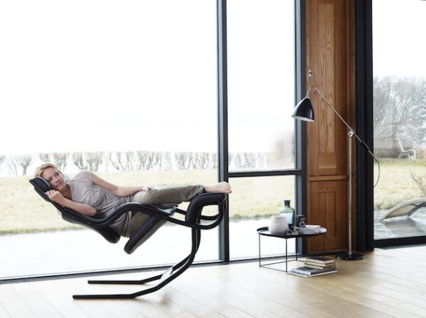 relaxačné kreslo čierna beztiažový stav Gravity Balans relaxačné kreslo čierne beztiažové