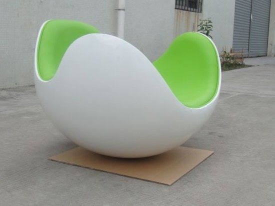 dizajnové kreslo zelenej farby od placentero