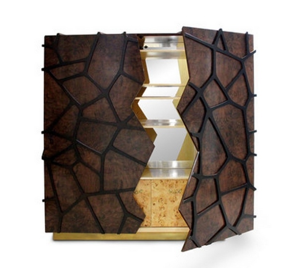 Dizajnová skrinka Orion Brabbu-cik cak otváravá úložná časť-korpus z masívu