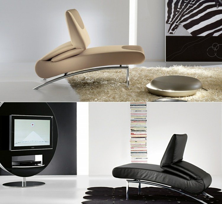 Kreslo vyrobené z čiernej béžovej kože