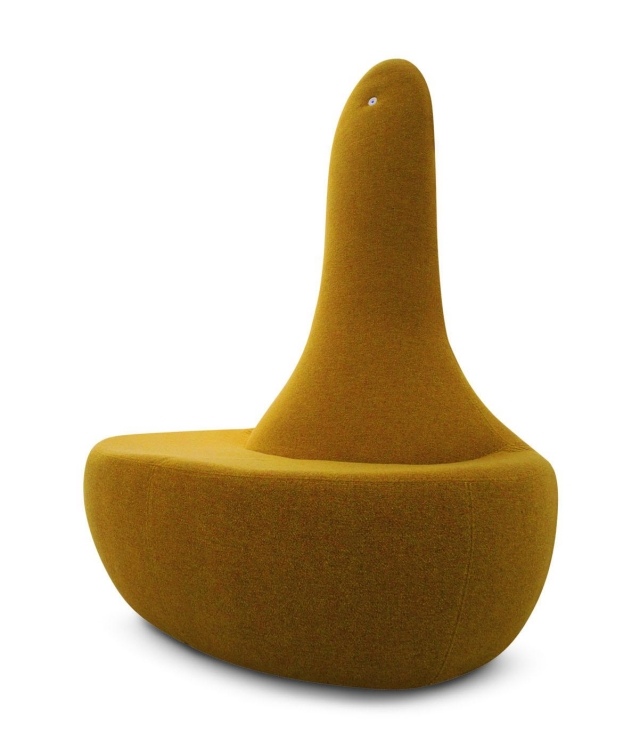 dizajnové kreslo polifemo adrenalina textilné žlté