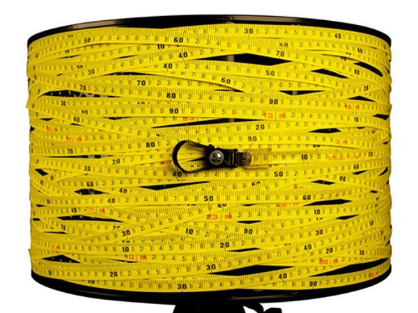 efektívna dizajnová stojanová lampa žlté recyklované žiarovky šetrné k životnému prostrediu