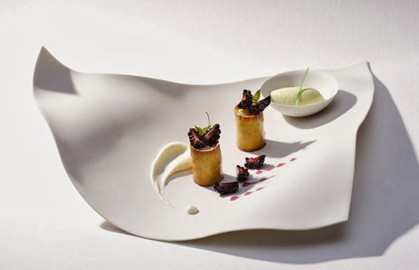 dizajnové taniere vyrobené z porcelánu s mimoriadnymi plynulými tvarmi dizajnové taniere porcelán tečúce tvary