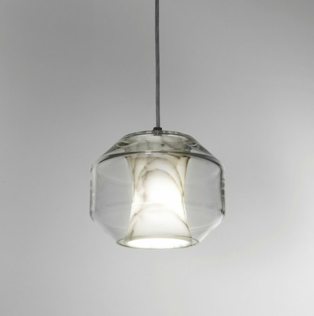 hranatý hranol ako iluminátor od Lee Brooma rôzne tvary-osvetlenie miestnosti-vyrobené z mramoru a kryštálu