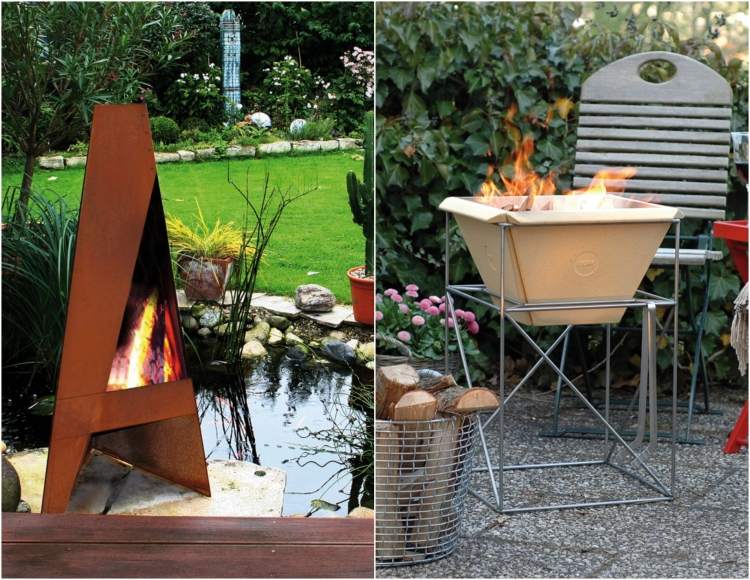 ikarus-záhradná-pec-corten-oceľ-ohnivá misa