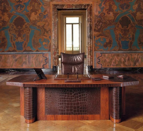 moderný kancelársky nábytok-krokodílová koža moderný kancelársky nábytok z krokodílej kože