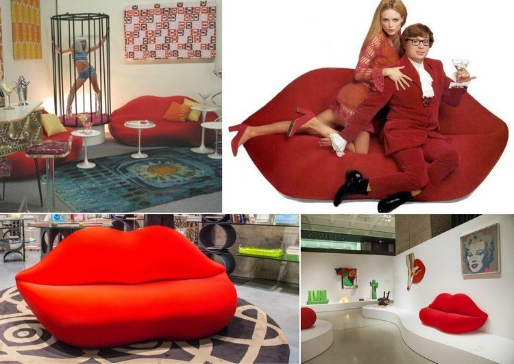 Pohovka Bocca Lip od Guframa v design-klasika-nábytok-červená-sedačka-tvar-pery-bocca-sedačka-gufram