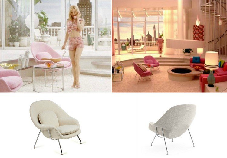 Womb Chair od Eera Saarinena v roku design-klasika-nábytok-obývačka-sedačka-lono-kreslo-kreslo-čalúnenie