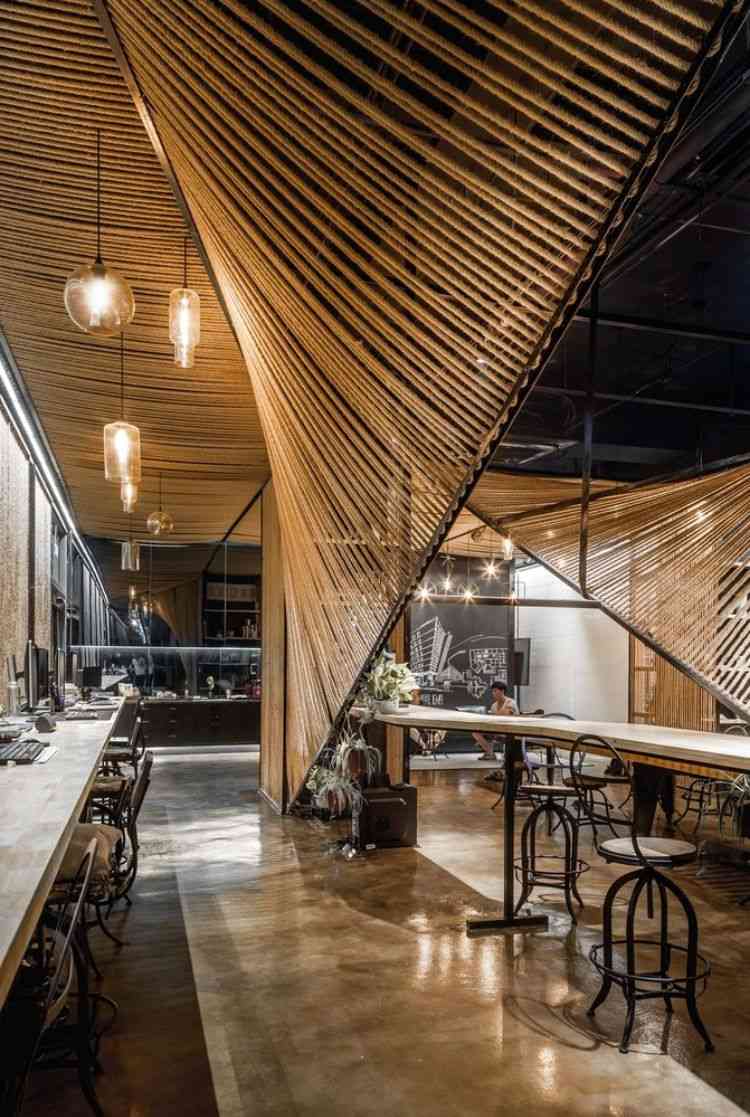 hrubá-prírodná-lano-kancelária-priestor-dizajn-architektúra