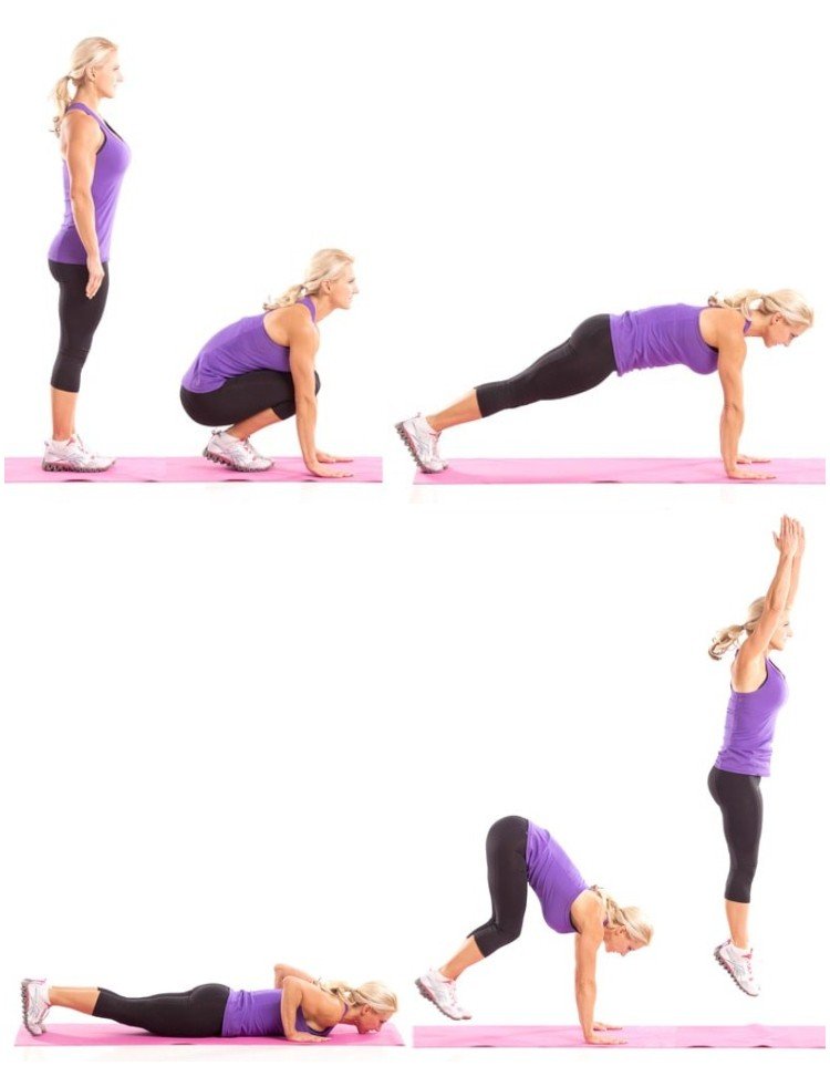 Najúčinnejšie cvičenia pre ploché brucho Burpee