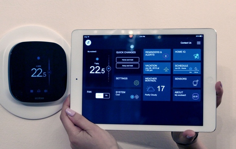 Wi-Fi termostat Ecobee3 konkuruje Nest Thermostat smart-home-devices-2016-ecobee3-termostat-apple-ipad-app-technology