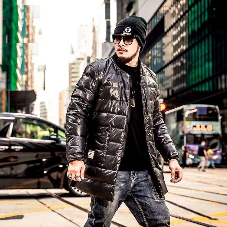 módne trendy muži 2017-2018-páperová bunda-kabát-dlhá
