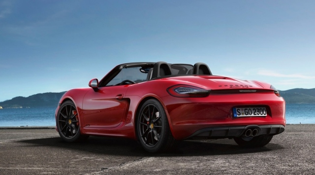 Doppelganger zadných športových automobilov Porsche Cayman GTS a Boxster GTS 2014 Výrobca dvojitého zadného športového auta Porsche Boxster GTS 2014