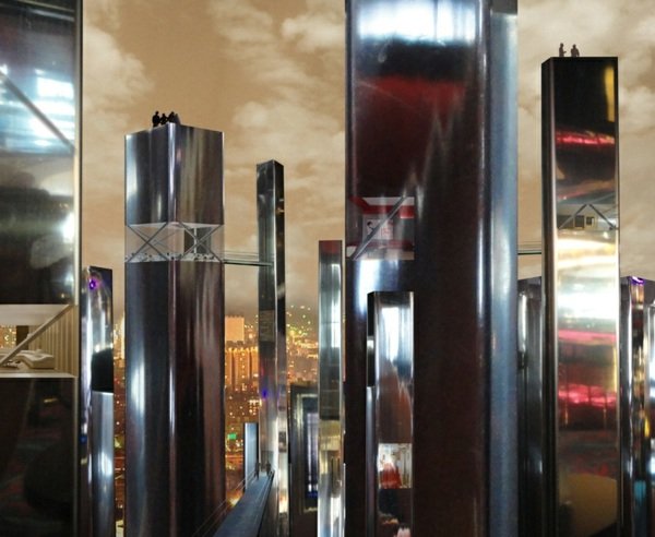 moderná architektonická oceľová fasáda moderná architektúra oceľová fasáda