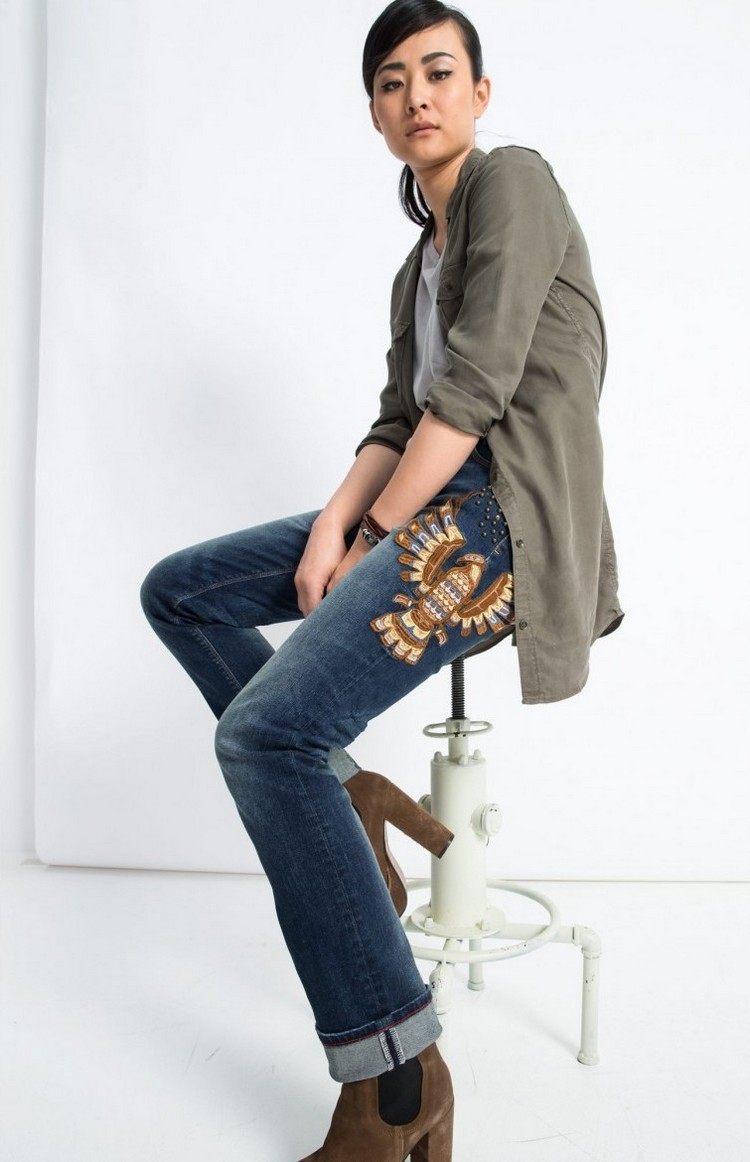 rovné rifle výšivka ozdoba orla