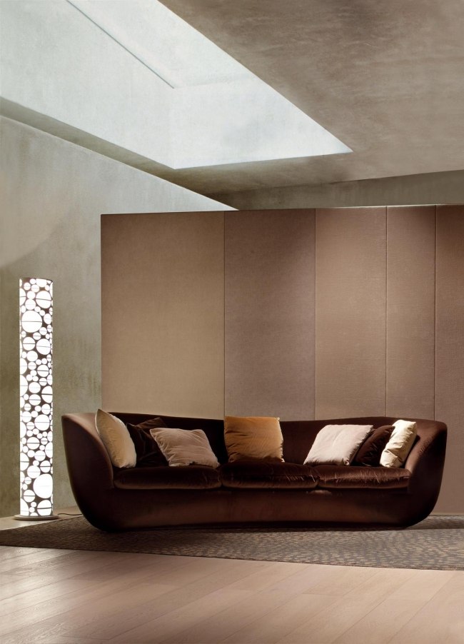 sedačka hnedá dizajnové sedenie od borbonese casa