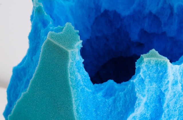 váza na deco huba hubovitá modrá farba krásna