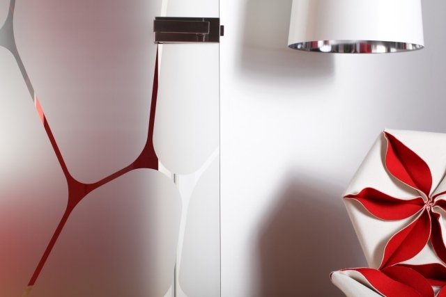 dizajnové sklenené dvere lars contzen vzor sieťotlače