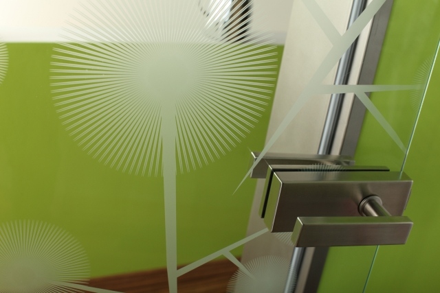 Sklenené dvere Glass Trodesign lars contzen kvetinový vzor