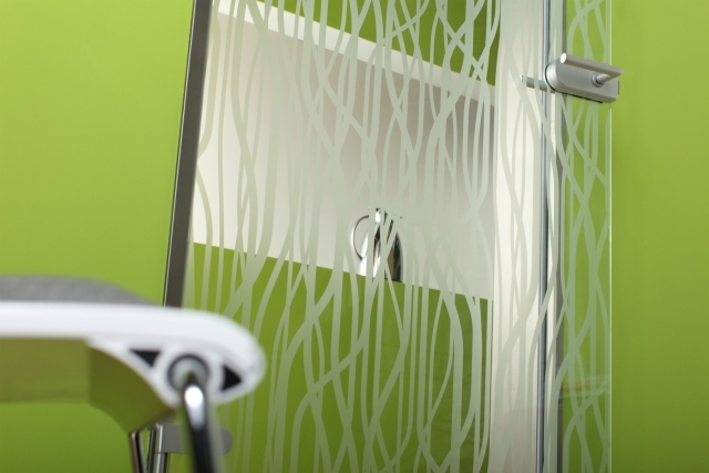 Dizajnové sklenené dvere Lars Contzen transparentné sieťotlačové dekory