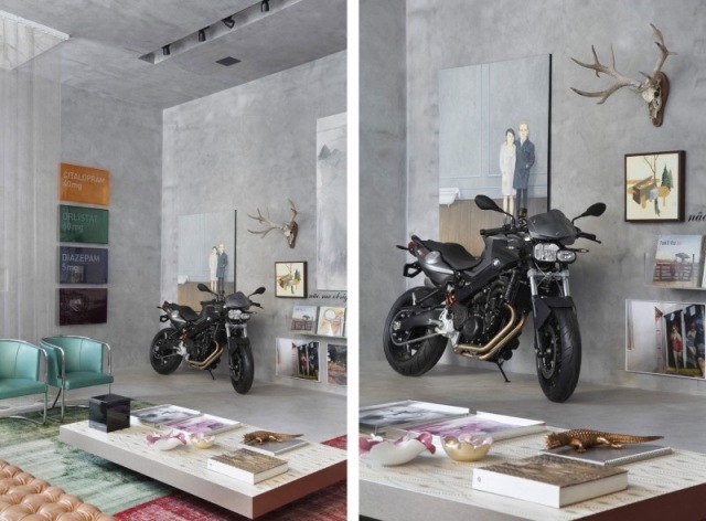 Ozdoba motocyklového príslušenstva doma-atraktívny dizajn-eklektický