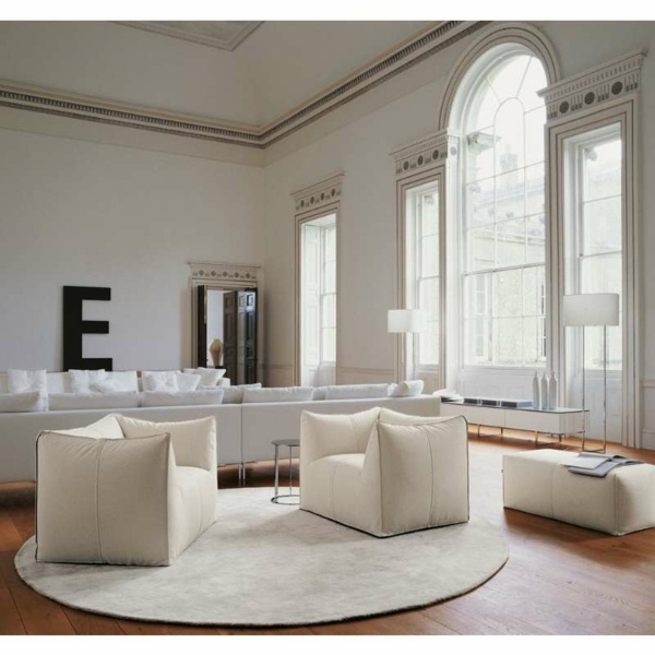 Nábytok od bielych kresiel B & amp; B Italia Nábytok-by-B & B-Italia-biele kreslo