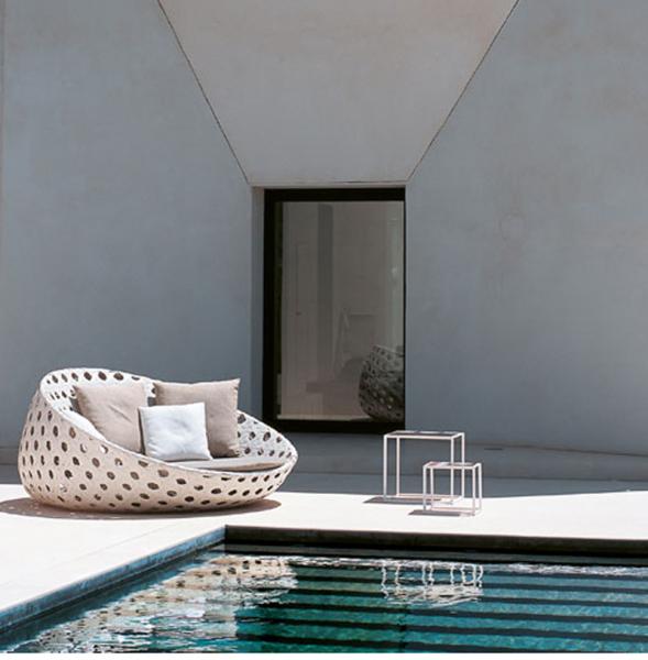 Terasový nábytok s okrúhlou pohovkou Canasta Canasta-okrúhla pohovka-záhradný nábytok