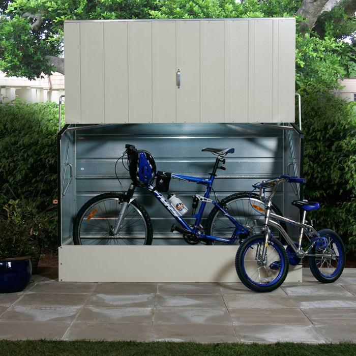 Kompaktný kovový box na bicykle so sklopnými prednými dverami Kompaktný box na bicykle so sklopnými prednými dverami-kovový box