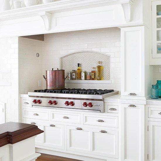 Polica na kuchynskú dlažbu korenie nápad na výklenok Dlaždice v kuchyni Splashback police korenie výklenok