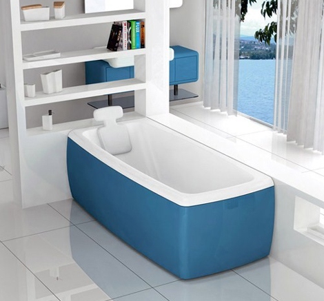 Vaňa modrá bluebleu kolekcia šťastných farieb voľne stojaca vaňa modrá bluebleu kolekcia šťastných farieb