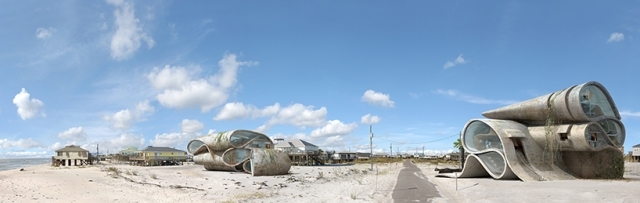 architektúra utopického sveta obytné stavby vystavené hurikánu dionisio gonzalez