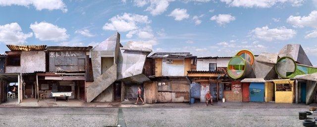 dionisio gonzalez futuristická architektúra-obraz-digitálne obrázky