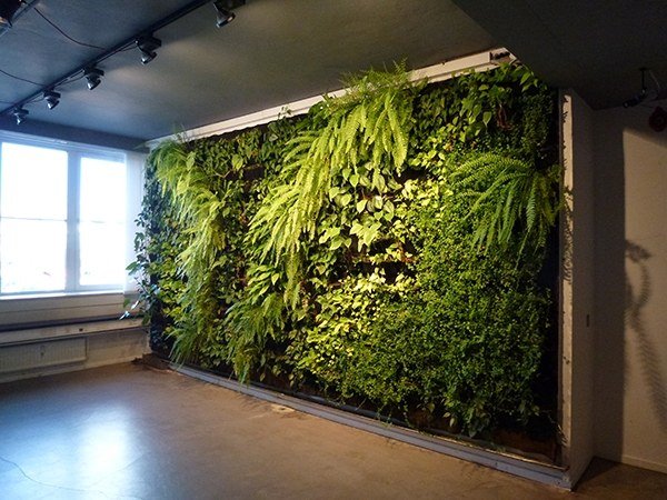 umelecká inštalácia vertikálna záhrada ako architektonický prvok