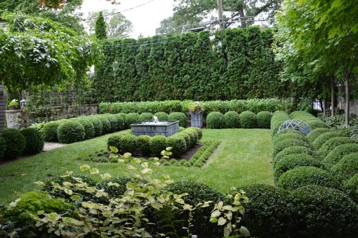 dekorácia záhradných živých plotov guľa súkromie obrazovky nápad