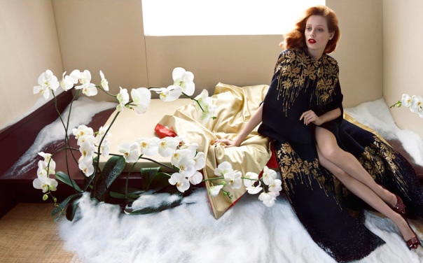 Jesenná móda Blumarine sezóny 2014 ručne vyšívané detaily