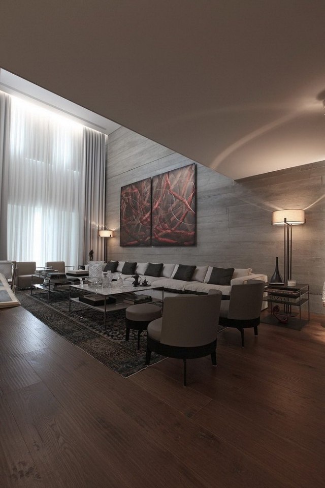 moderný interiér Dizajnová obývačka Tanju Oezelgin najmodernejšie zariadenie Designová obývacia izba Tanju Oezelgin