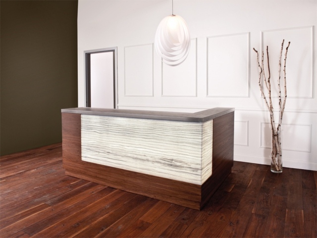 kombinácia priesvitného kameňa a dreva 3formné materiály priesvitný kameň drevo 3formné materiály recepcia