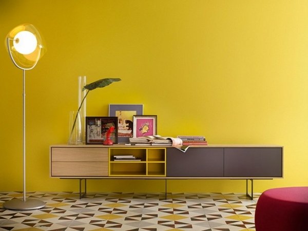 Poličky dlhé posuvné dvere Dresser zariadia obývaciu izbu