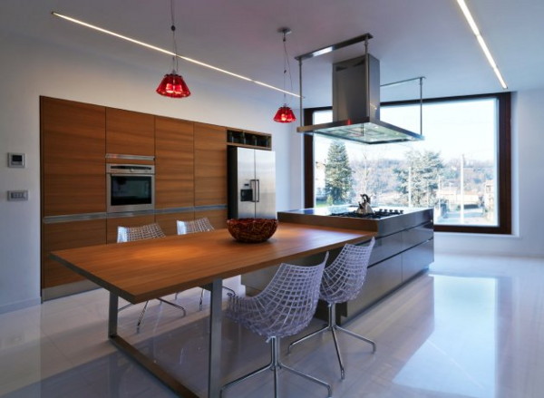 moderný-kuchynský-dizajn-drevené obloženie