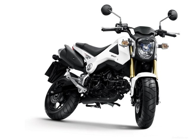 brzdy motocyklových bielych pneumatík brzdy pneumatík honda-msx125-white