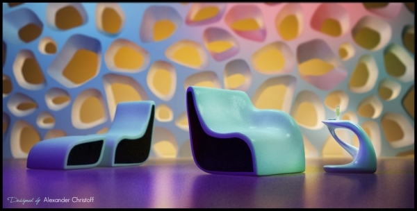 skupina sedadiel Alexander Christoff interiérový dizajn