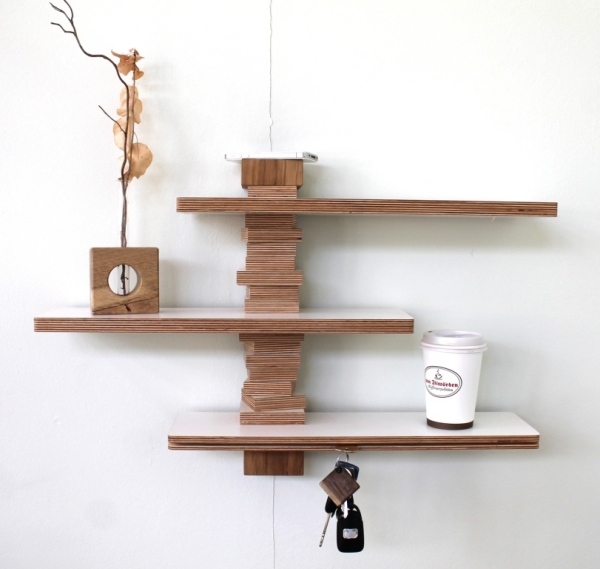 Séria JO Möbel Andreas Janson nástenná polica drevený odpad opätovné použitie