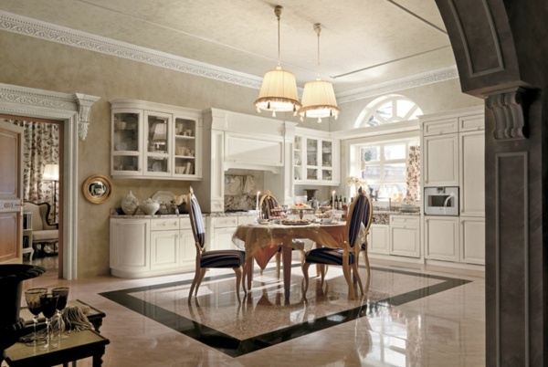klasické kuchyne-od-Mortini-Mobili-mramorová podlaha