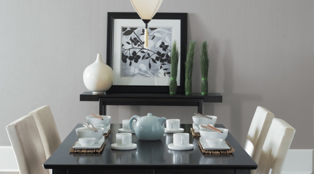 neutrálna farebná paleta šedá moderná farba stien kuchyňa Sivé moderné farby stien kuchynského jedálenského kúta