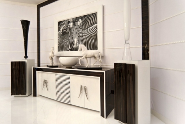 Nábytkový dizajn exotické sochy fotografie nástenné zebry