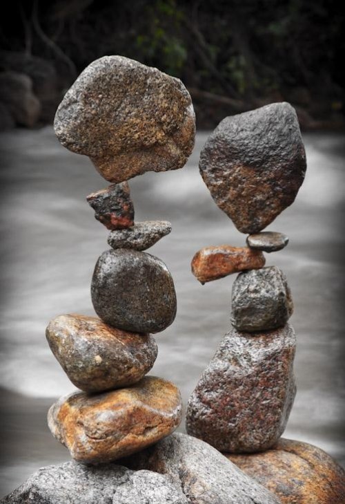 udržať rovnováhu vidiecke umenie od Michaela Chabla