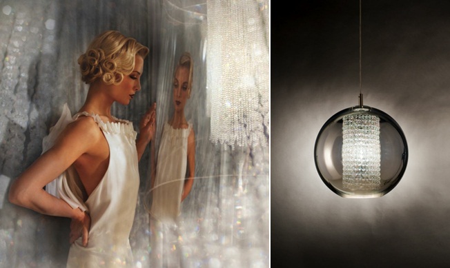 Očarujúca lampa hollywoodskeho retro štýlu Moderný interiér v hollywoodskom retro štýle