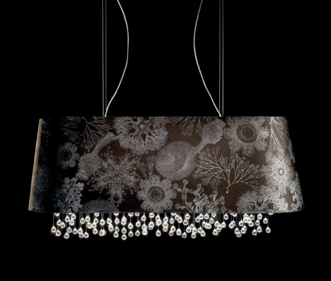 moderné osvetlenie závesná lampa glamour Svietiace závesné svietidlo čistý glamour