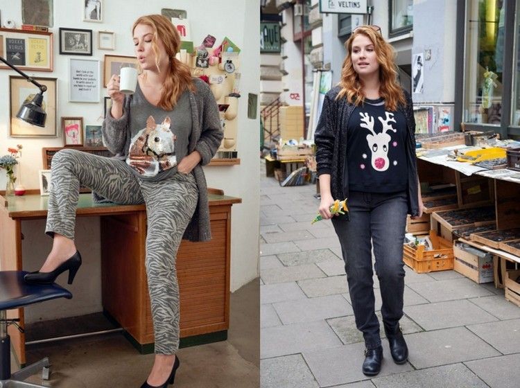 Blúzky so zvieracími potlačami vo veľkých veľkostiach módne-bucľaté-trendy-blúzky-nohavice so zvieracím vzorom-sveter