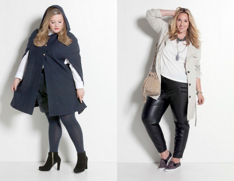 Kabáty a trenčkoty veľkých veľkostí pre kypré ženy Móda pre bacuľatý trendový-plus-veľkosť-veľký-kabát-trenčkot-jeseň